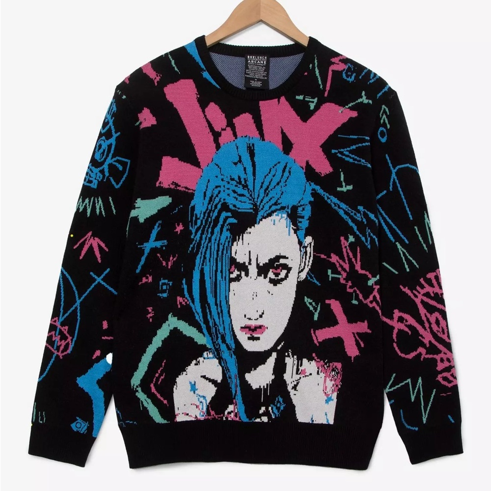 Unisex Arcane Jinx Graffiti‎ Sweater - BoxLunch Exclusive
